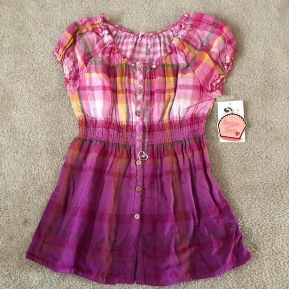 Sugar Tart Love Short Sleeve Top with Necklace for Girls - Size XL(16) - NWT - Picture 1 of 2
